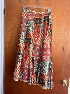 Cold water Creek Vintage Silk Maxi skirt